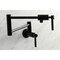 Kingston Brass KS4100DKL Kaiser Wall Mount Pot Filler, Matte Black KS4100DKL - alternate 6